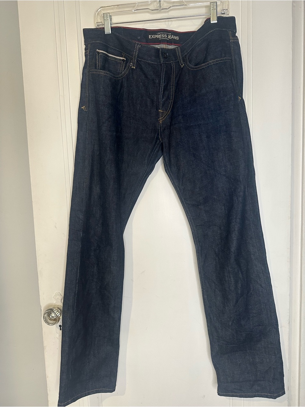 Express Men’s Limited Edition Selvedge Denim Slim Straight Jeans #1225 32x30